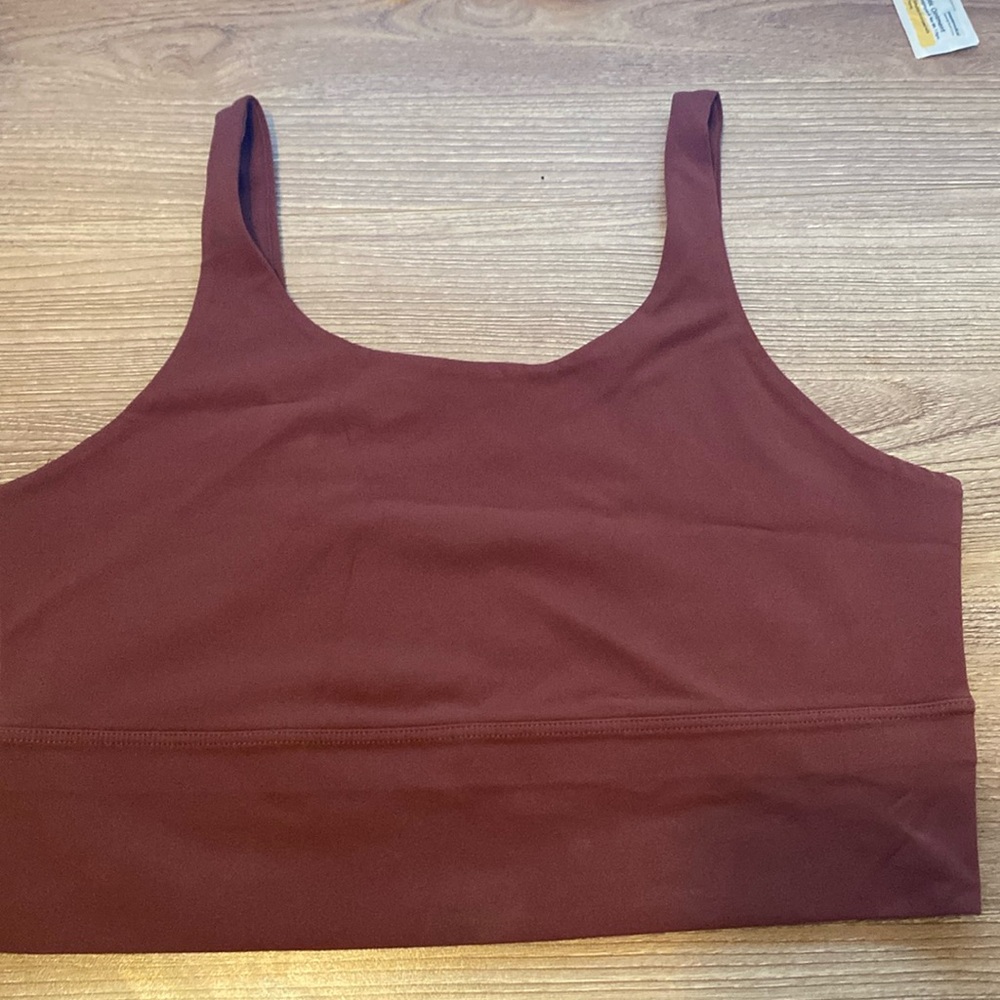 Nike Sports Bra Women's size medium M‎ Rust Color Crop Top